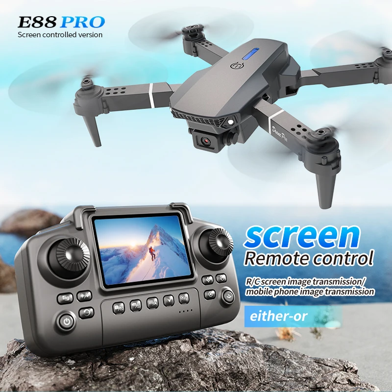 Drone Photogrammetry - Drone professionnel E88 PRO avec écran,